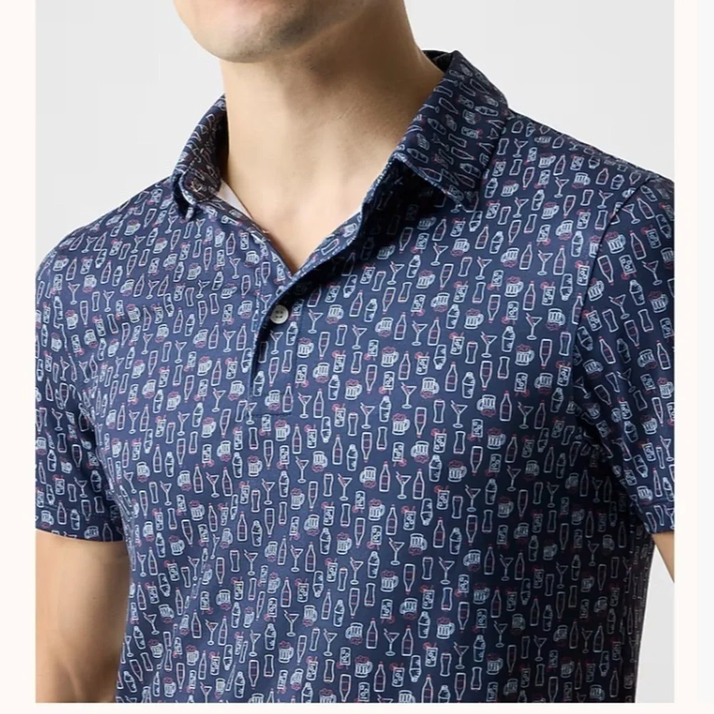 J crew Printed performance polo shirt NWOT